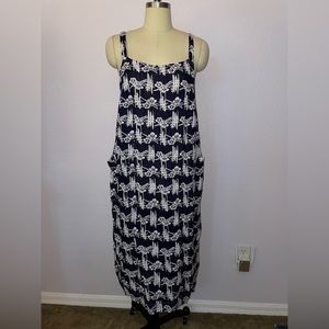 CP Shades navy white print dress